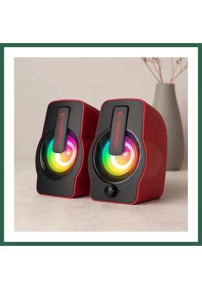 Bezos 2.0 Usb Rgb Işıklı Kırmızı Multimedya Hoparlör Seti 1+1, 12w Bzs01