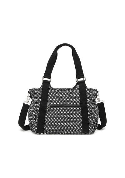 Smart Bags Günlük Orta Boy Su Geçirmez Krınkıl Kumaş Kadın Omuz Çantası Siyah/beyaz Siyah - Beyaz