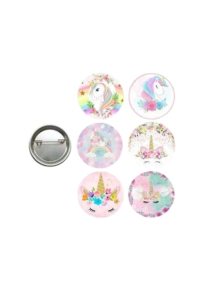 Lisanslı Yaka Çanta Rozeti Unicorn 6lı Paket Pinyata İçi Küçük Hediyelikler Diğer