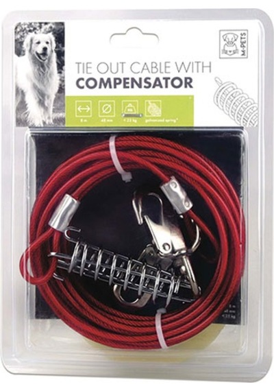 M-pets Compansatör Çelik Köpek Bahçe Bağlama Halatı 8 M 244-58014.02