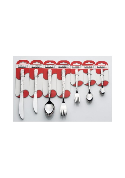 Atmaca 12 Kişilik Yemek Kaşığı Ve Yemek Çatalı Seti Gri