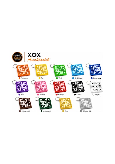 Xox Anahtarlık Dönebilen Harf Mekanizmalı Xo Tic Tac Toe Anahtarlık Oyunu & Stres Oyuncağı