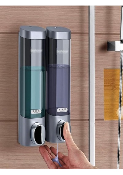 Şampuan Dağıtıcı Ikili Duvara Monte 400 Ml Matkapsız Şampuan Du