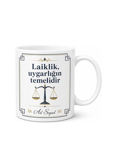 Laiklik Savunuculara Din Devlet İşleri İnanç Özgürlüğü Kupa Bardak Hediye Beyaz / Çok Renkli