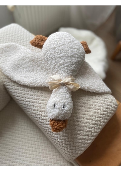 Suvoltastore Teddy Peluş Ördek Uyku Arkadaşı Beyaz Beyaz