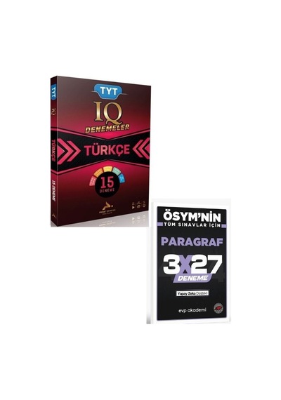 2027 Paraf 2027 Tyt Iq Türkçe Video Çözümlü 15 Branş Deneme+ Evp Akademi Paragraf