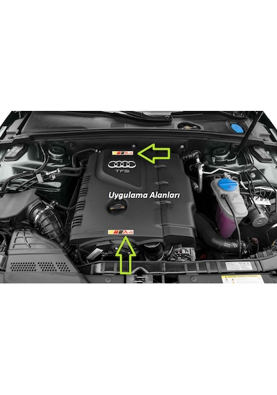 Audi A4 Logo Motor Kapağı Damla Silikon Plaka Logo Arma Amblem Ye