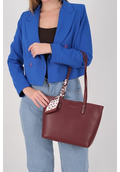 Silver Polo Sp1238 Kadın Omuz Çantası Cilt Bordo-bordo