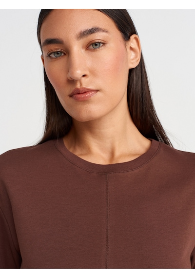 Dilvin 31874 Yırtmaç Detaylı T-shirt-açık Kahve Açık Kahve