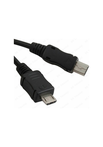 Spiral Micro Usb Erkek To Mini Usb Erkek Kablo - 1Metre