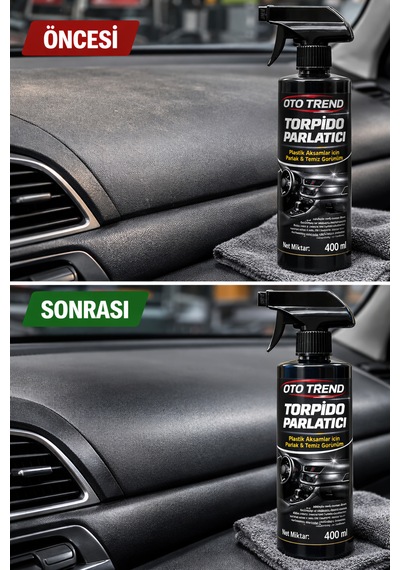 Oto Trend Torpido Parlatıcı Sprey 400 Ml Plastik Aksamlar İçin Parlak Ve Temiz Görünüm