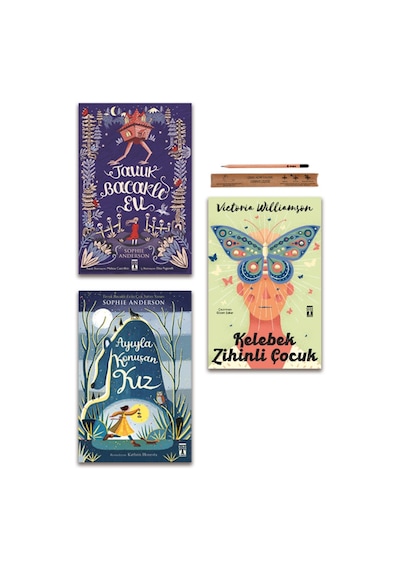 Genç Timaş Ayıyla Konuşan Kız - Tavuk Bacaklı Ev - Kelebek Zihinli Çocuk Set - 3 Kitap