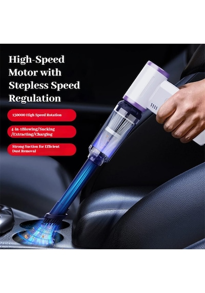F72 Turbo Jet Fan 130000 Rpm Kablosuz Hava Üfleyici Ve Vakum Usb-c Şarjlı Şiddetli Fan Cihazı