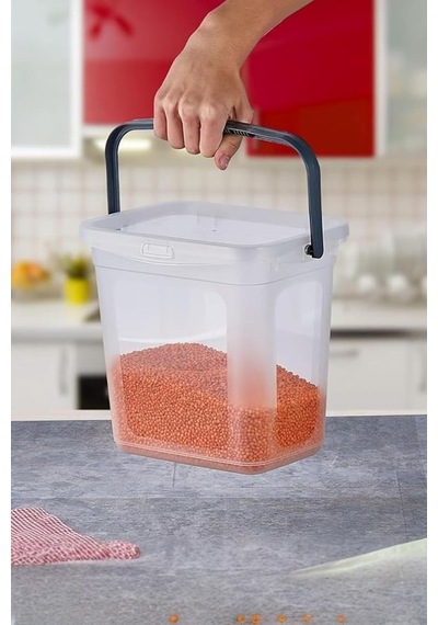 6 Litre Tutma Saplı Bakliyat Ve Un Saklama Kabı, Hh.c.761 Diğer