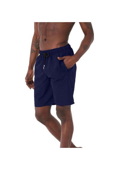 Miami Beach Lacivert Uzun Boy Basic Model Su İtici Özellikli Düz Renk Erkek Plaj Deniz Şort Mayo - 2206-lacivert 001