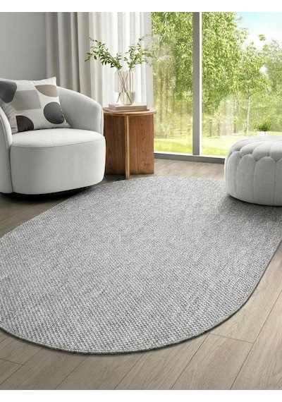 Elit 1017 Gri Sisal Hasır Görünümlü Modern Salon Oturma Odası Dört Mevsim Halı Bej