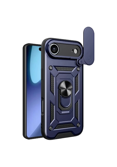 Newface Apple İphone 17 Air Pars Lens Yüzüklü Silikon - Lacivert