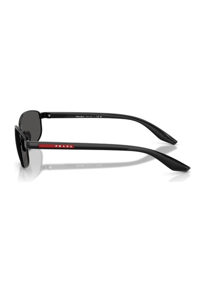 Prada Ps B53s 1ab08z 58 Linea Rossa Erkek Oval Siyah Metal Güneş Gözlüğü
