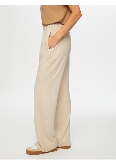 Fleto Cep Detaylı Wide Leg Fit Eşofman Alt W26esa009 Uw26esa00972 Taş