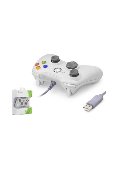 Gamepad Pc Xbox 360 Uyumlu Kablolu - Beyaz Nd506w