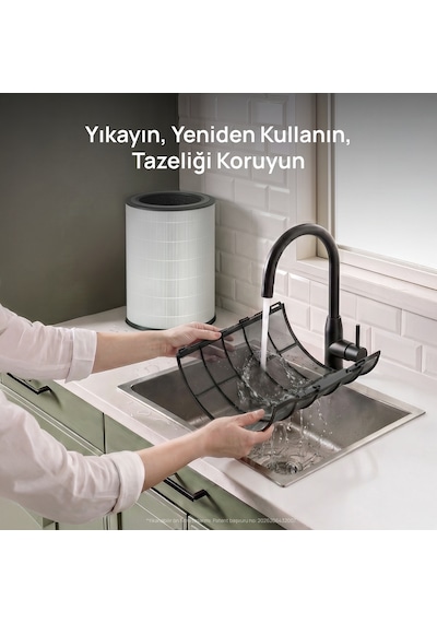 Air Purifier Macro Max S Akıllı Hava Temizleyici, Hepa Filtre, Pm2.5 Sensör, 18 Db, 203 M², Rgb Işık Gri