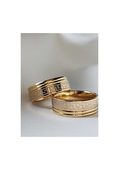 Çelik Yüzük Alyans Gold 8 Mm Gold - 703442386 Gold