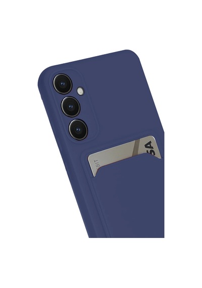 Samsung Galaxy S24 Fe Kılıf Kelvin Kartvizitli Silikon - Lacivert 0.2M-Çok Renkli