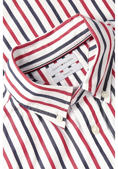 Tommy Hilfiger Çizgili Pamuklu Regular Fit Uzun Kollu Gömlek Erkek Gömlek Mw0mw43315 0ev Beyaz-kırmızı-lacivert Tommy Hilfiger Çizgili Pamuklu Regular Fit Uzun Kollu Gömlek Erkek Gömlek Mw0mw43315 0ev Beyaz-kırmızı-lacivert