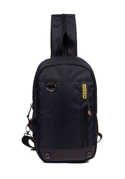 Newish Polo Tek Kol Çapraz Göğüs Omuz Sırt Çanta-body Bag Siyh Sr Siyah - Sarı