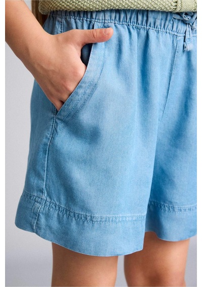 Defacto Tencel Şort Kız Çocuk G6381a826smnm39 Mavi-nm39