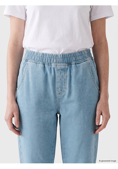 Lcw Comfort İndigo Beli Lastikli Kadın Jean Pantolon