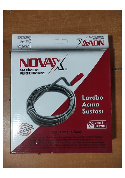 Novax Banyo Mutfak Lavabo Açma Teli Sustaalı 8 Metre