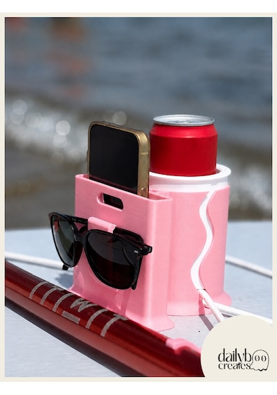 Paddle Board Sup Board Kano Termos Kutu İçecek Telefon Ve Gözlük Tutucu -pembe