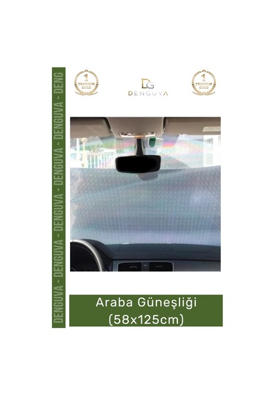 Otogüneşlik Makaralı Otomatik Yan Cam Arka Cam Güneş Koruyucu Pratik Araba Güneşliği 58x125cm