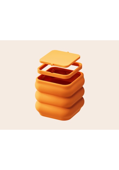 3d Baskı Baklava Formlu Sallanır Kapaklı Çöp Kutusu Büyük Boy Mutfak Banyo Ofis Kovası 157x157x148 Mm Turuncu Çok Renkli