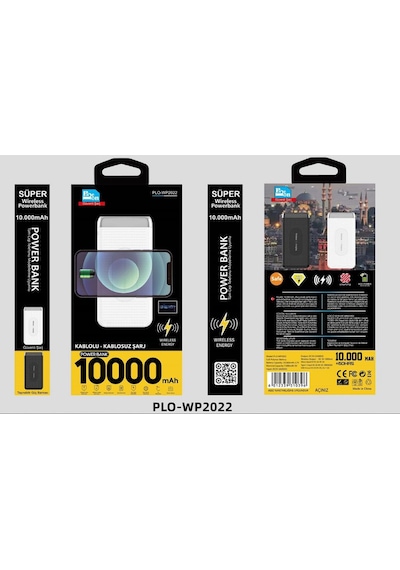 Wıreless Power Bank 10.000 Mah. Paleon Siyah Renk