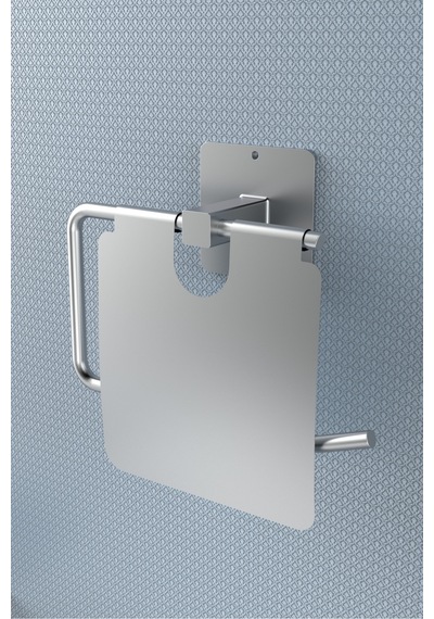 Buççin Online Mağaza Yapışkanlı Paslanmaz Kapaklı Gümüş Tuvalet Kağıdı Tutacağı/tuvalet Wc Kağıtlık Metal Gümüş Çok Renkli