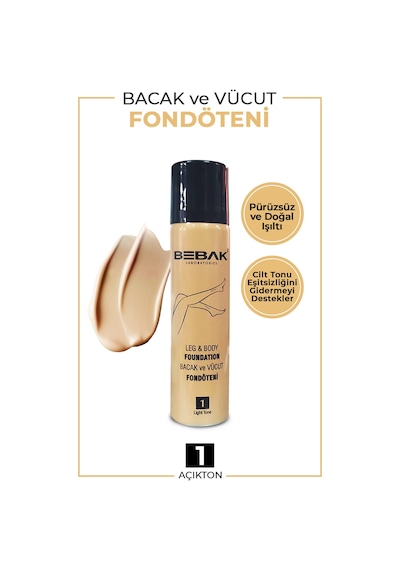 Bacak Fondöteni No:1 Light Açık Ton 75 Ml- Light 01