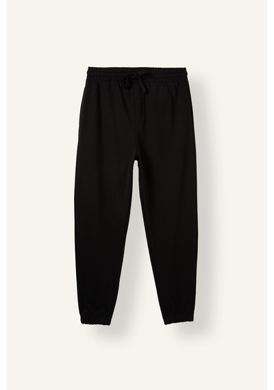 Defacto Slim Fit Bağcıklı Fermuar Cepli Pike Jogger Eşofman Altı E9427ax26aubk81 Siyah-bk81