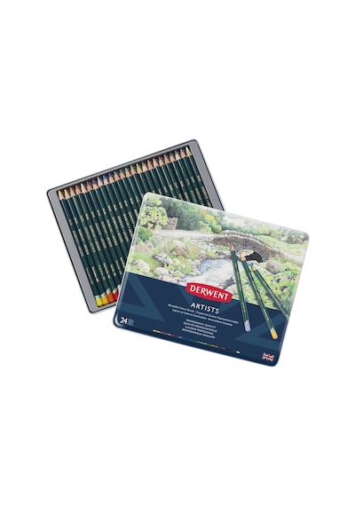 Derwent Artists 24'lü Teneke Kutu Kuru Boya Kalemi Set Dw32093