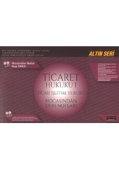 Ticaret Hukuku 1 Ticari İşletme Hukuku Ayşe Sarıca
