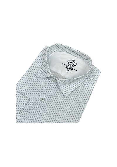 Slim Fit Pamuklu Uzun Kollu Cepsiz Gömlek Slim Fit Kalıp Beyaz