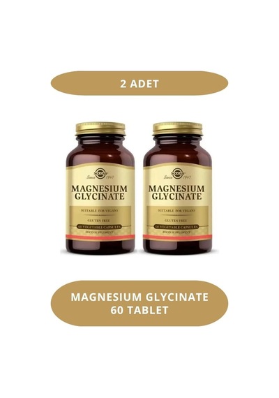 Solgar Magnesium Glycinate 60 Kapsül 2 Adet 2'li