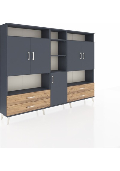 Arges Dolap 12 Raflı 4 Çekmeceli 5 Kapaklı 220x30x163 Antrasit-antrasit/çam Antrasıt/atlas Çam - Antrasıt Arges Dolap 12 Raflı 4 Çekmeceli 5 Kapaklı 220x30x163 Antrasit-antrasit/çam Antrasıt/atlas Çam - Antrasıt