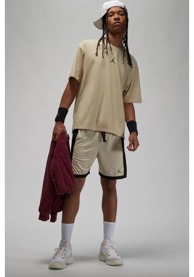 Nike Air Jordan Dri Fit Short Sleeeve Mens Tee Erkek Günlük Tişört Bej