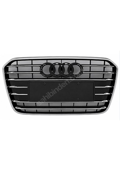 Audi A6 2012 - 2014 Ön Panjur Parlak Siyah Sline Krom Nikelajlı 4g0853651t