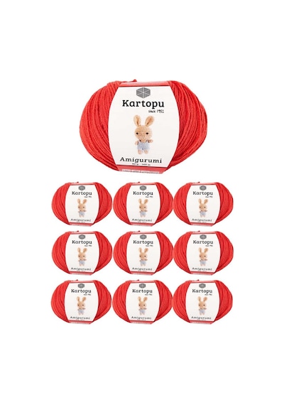 10 Adet Amigurumi El Örgü İpi 50gr 1170 Çok Renkli