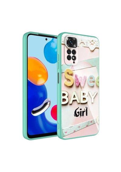 Xiaomi Redmi Note 11s Global Kılıf Kamera Korumalı Desenli Sert Silikon Zore Epoksi Kapak NO5