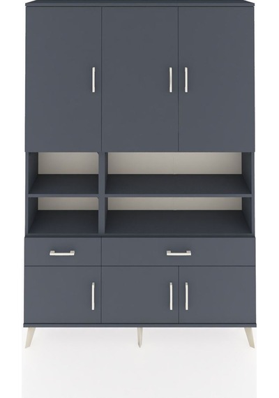 Arges Dolap 8 Raflı 2 Çekmeceli 6 Kapaklı 132x30x195 Antrasit-antrasit/antrasit Antrasıt/antrasıt Arges Dolap 8 Raflı 2 Çekmeceli 6 Kapaklı 132x30x195 Antrasit-antrasit/antrasit Antrasıt/antrasıt