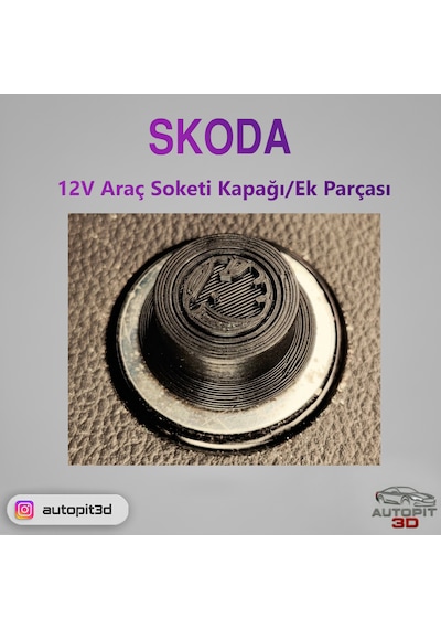 Skoda Uyumlu 12v Araç Soketi Kapağı / Ek Parçası